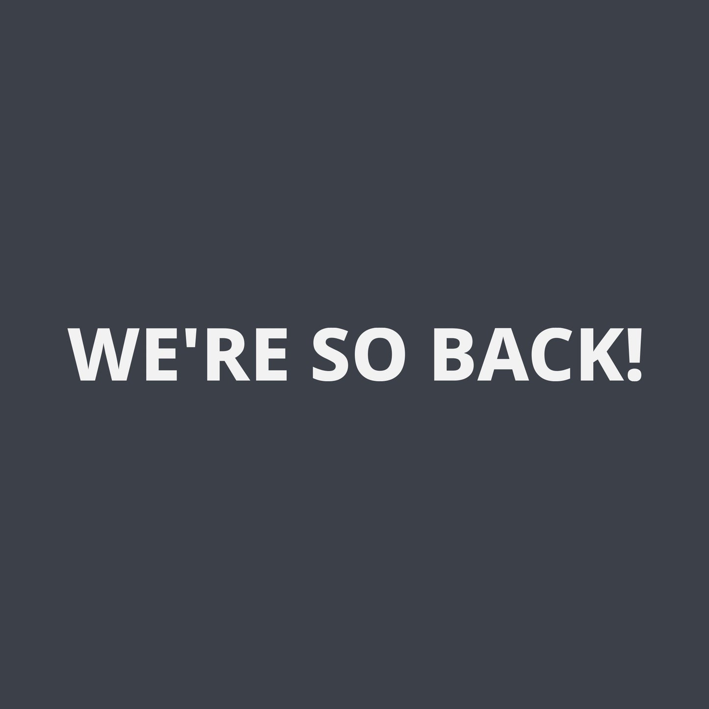 WE'RE SO BACK! tee