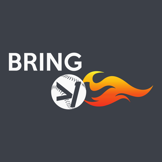 Bring the Heat Baseball Tee – Pitcher Throwing Gas Graphic Shirt