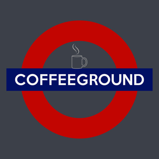 Coffeeground London Underground Parody T-Shirt | Funny Coffee Lover Tube Roundel Tee