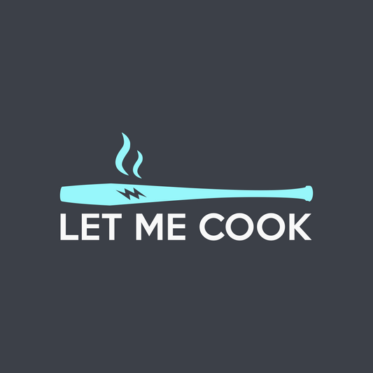 Let Me Cook Baseball Tee – Hot Hitting Bat Graphic Shirt
